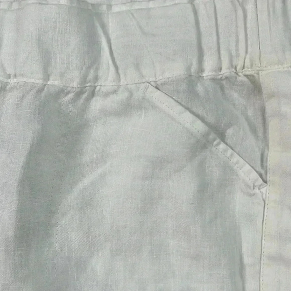 Pure Jill Linen Ankle White Pants Size PL - Picture 3 of 5